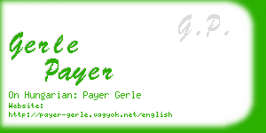 gerle payer business card